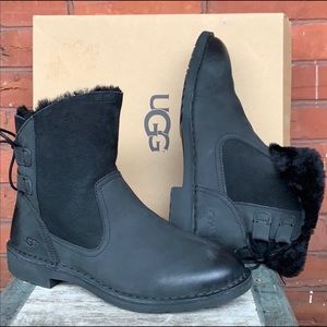 UGG Leather Black Boots